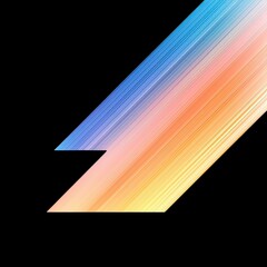 Fototapete - Abstract Colorful Gradient with Soft Stripes in Blue and Peach Tones