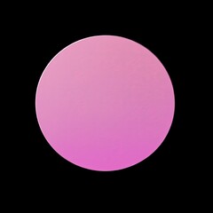 Poster - Smooth Gradient Circle in Soft Pink against Black Background