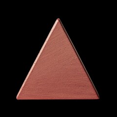 Poster - Geometric Triangle Shape in Warm Brown Color on Black Background