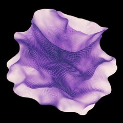 Aufkleber - Abstract Purple Waveform with Curves and Textured Surface Design