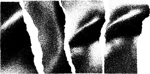 Poster - Black and white abstract high contrast brushstroke design for creative projects