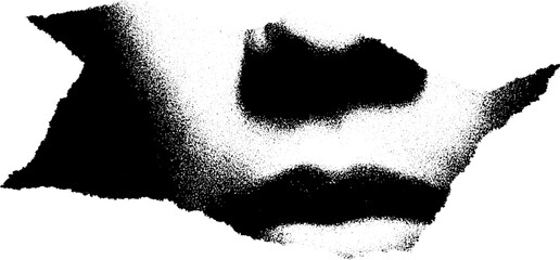 Poster - Abstract burnt newspaper edge art in high contrast black and white