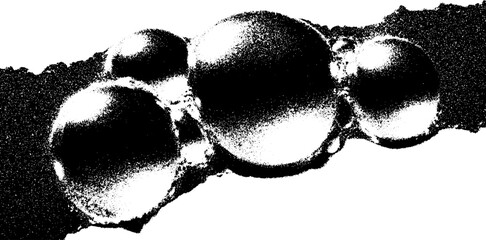 Aufkleber - High contrast chemical reaction with bloom effect in black and white art