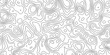 © Atikur - Topographic beautiful white and black contour topo wavy pattern map line design, geography map line, presentation white background. Use for template, wallpaper, web vector illustration.