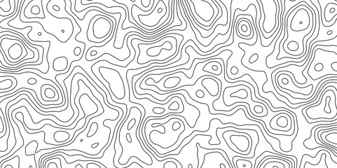 Topographic beautiful white and black contour topo wavy pattern map line design, geography map line, presentation white background. Use for template, wallpaper, web vector illustration.