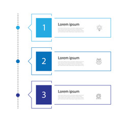 Poster - 3 step vertical infographic template. Timeline business information with 3 step columns and icons.