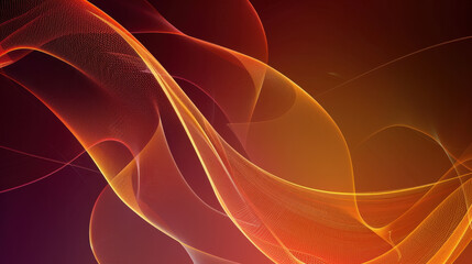 Poster - elegant abstract wave lines flowing smoothly across vibrant background, creating sense of movement a