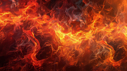 Poster - fiery flames dance vibrant hues of orange and red, creating mesmerizing and dynamic visual display. 