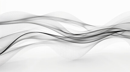 Poster - Gentle flowing waves with soft transparency and layered textures create serene atmosphere. smooth lines evoke sense of calm and elegance