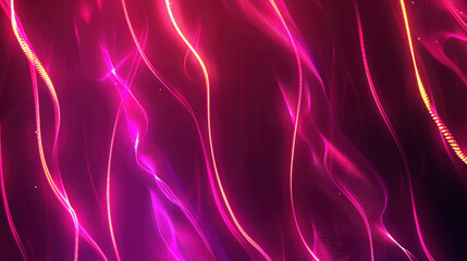 Poster - vibrant pink and purple waves of light create mesmerizing abstract background, evoking sense of ener