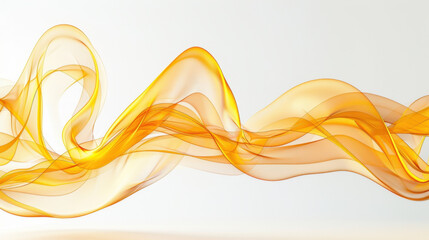 Poster - Minimal wave pattern design with overlapping transparent orange waves creating dynamic and vibrant visual effect
