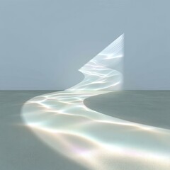Poster - Abstract Light Ripple Pattern on Pale Concrete Background
