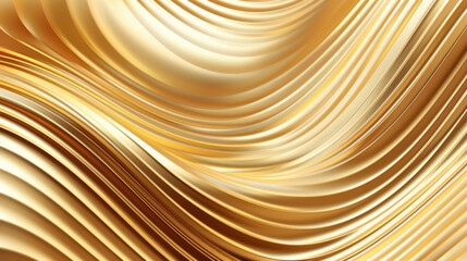 Poster - shimmering wave lines in motion create smooth, golden texture that evokes elegance and luxury. this 