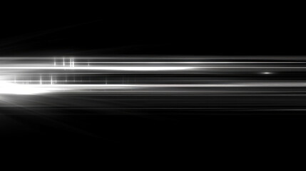 Poster - Smooth motion blur of horizontal light streaks creates dynamic and energetic feel, perfect for backgrounds or abstract designs