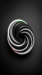Poster - Abstract Spiral Light Form on Dark Background
