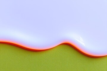Poster - Abstract Wave Paint Texture: Smooth White Flowing Over Green Glitter