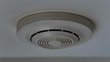 Poster - Smoke detector blinking red light, signalling low battery
