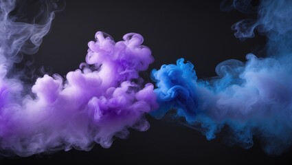 Poster - Elegant Design Featuring Purple and Blue Smoke on Dark Backdrop