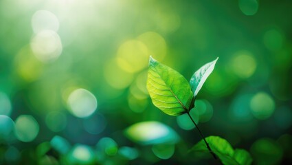 Poster - Abstract green gradient backdrop with blank area for text