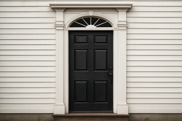 Poster - Vintage monochrome entryway with classic design