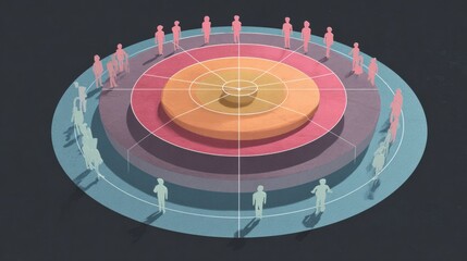 Poster - Support System Layers Illustrated in a Radial Diagram Featuring Friends, Therapy, and Self