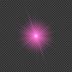 Poster - Light effect of purple lens flares
