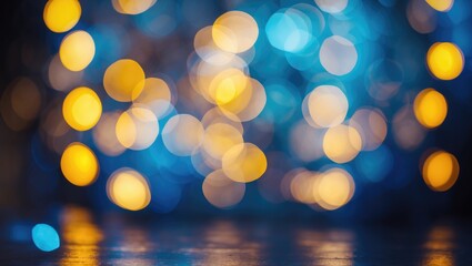 Poster - Out of Focus with Bokeh Lighting and Blurred Abstract Background