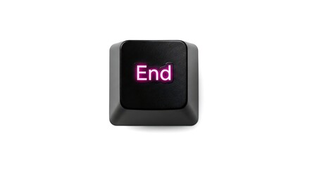 Poster - Isolated End key of a computer keyboard on white