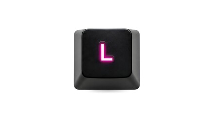 Poster - Illuminated L keycap from a mechanical keyboard