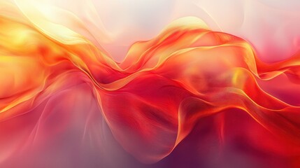 Wall Mural - Abstract flowing fabric in warm, vibrant colors