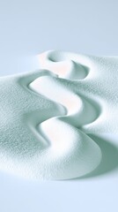 Poster - Rippled Snow Surface in Soft Light with Curved Forms