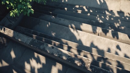 Poster - A Close-up of a Cracked Concrete Step with detailed textures and surface damage, ideal for illustrating concepts like aging, decay, or overcoming obstacles.