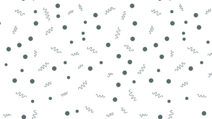 Aufkleber - Seamless pattern background with circles and squiggles vector design for textile and wallpaper art 100 editable stock vector illustration