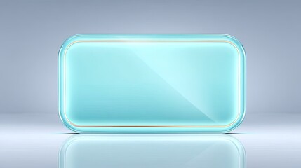 Poster - Glossy Blue Credit Card Mockup with Gold Frame