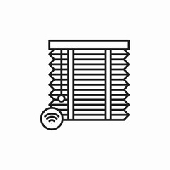 window blinds wireless control icon sign vector