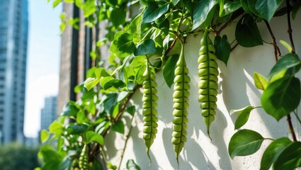 Aufkleber - Exotic plant buds developing on a creeping vine