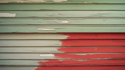 Poster - Decorative white, red, and black paint at Fisherman's Worf in San Francisco, California, highlighting texture. In shade during the afternoon with weathered, peeling, and aged paint exposed to the sun.