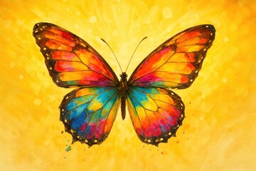 Poster - Vivid and Bright Butterfly Display