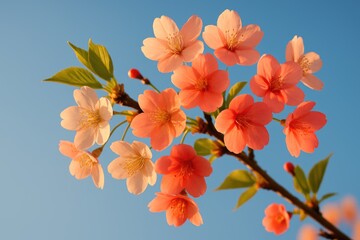 Poster - Vivid Blossom Arrangement Illuminated from the Side