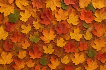 Poster - Vivid fall foliage scattered across the terrain