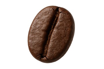 Poster - Single coffee bean on a plain white backdrop