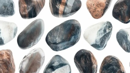 Poster - A collection of rocks sitting on a white surface