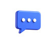 © Shadoweee - 3d blue speech bubble chat icon isolated on a white background