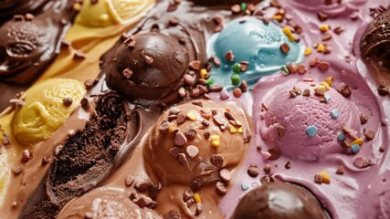 Aufkleber - A close-up view of a tray filled with chocolate-covered doughnuts, perfect for showcasing your baked goods or as a treat for the eyes