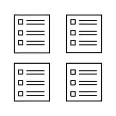 Poster - Paper documents icons. Line symbol. File icon. Folded written paper. Line icon - stock vector.