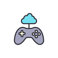 Leinwandbilder - Online Gaming Connection With Cloud Service And Wireless Console
