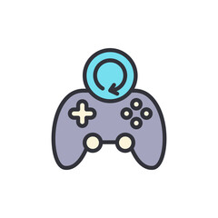 Leinwandbilder - Artistic Illustration Of A Controller Symbolizing Restart Functionality