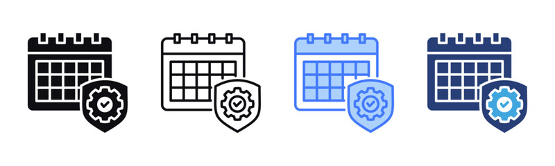 Poster - Reliability icon sheet multiple style collection