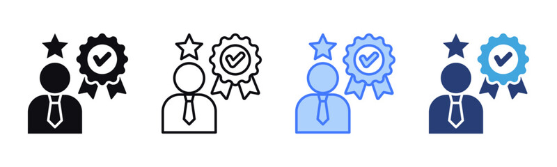 Poster - Best Employee icon sheet multiple style collection