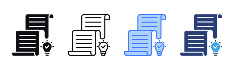 Poster - Fact icon sheet multiple style collection